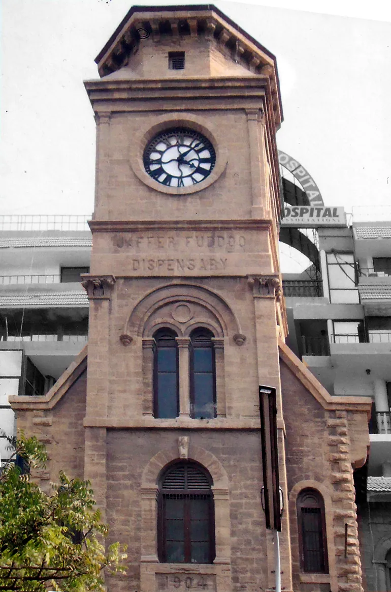 Clock Tower, Jaffar Fadoo Dispensary, Kharadar, Karachi