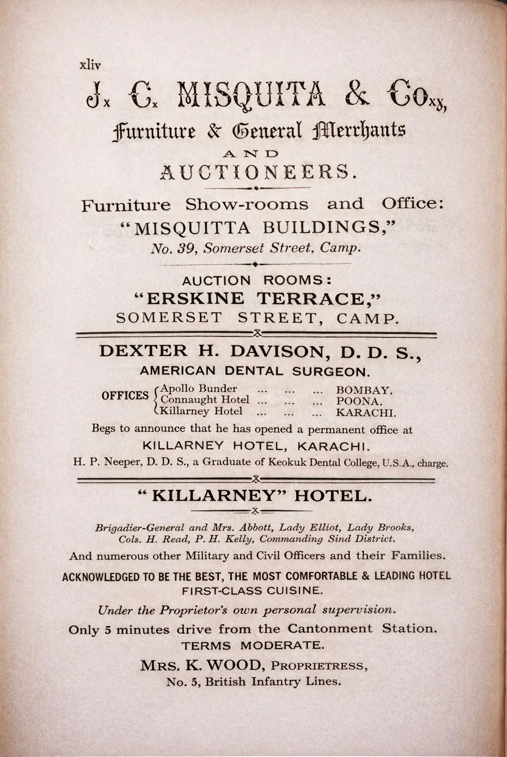 Nusserwanjee & Coy General Merchants 1907