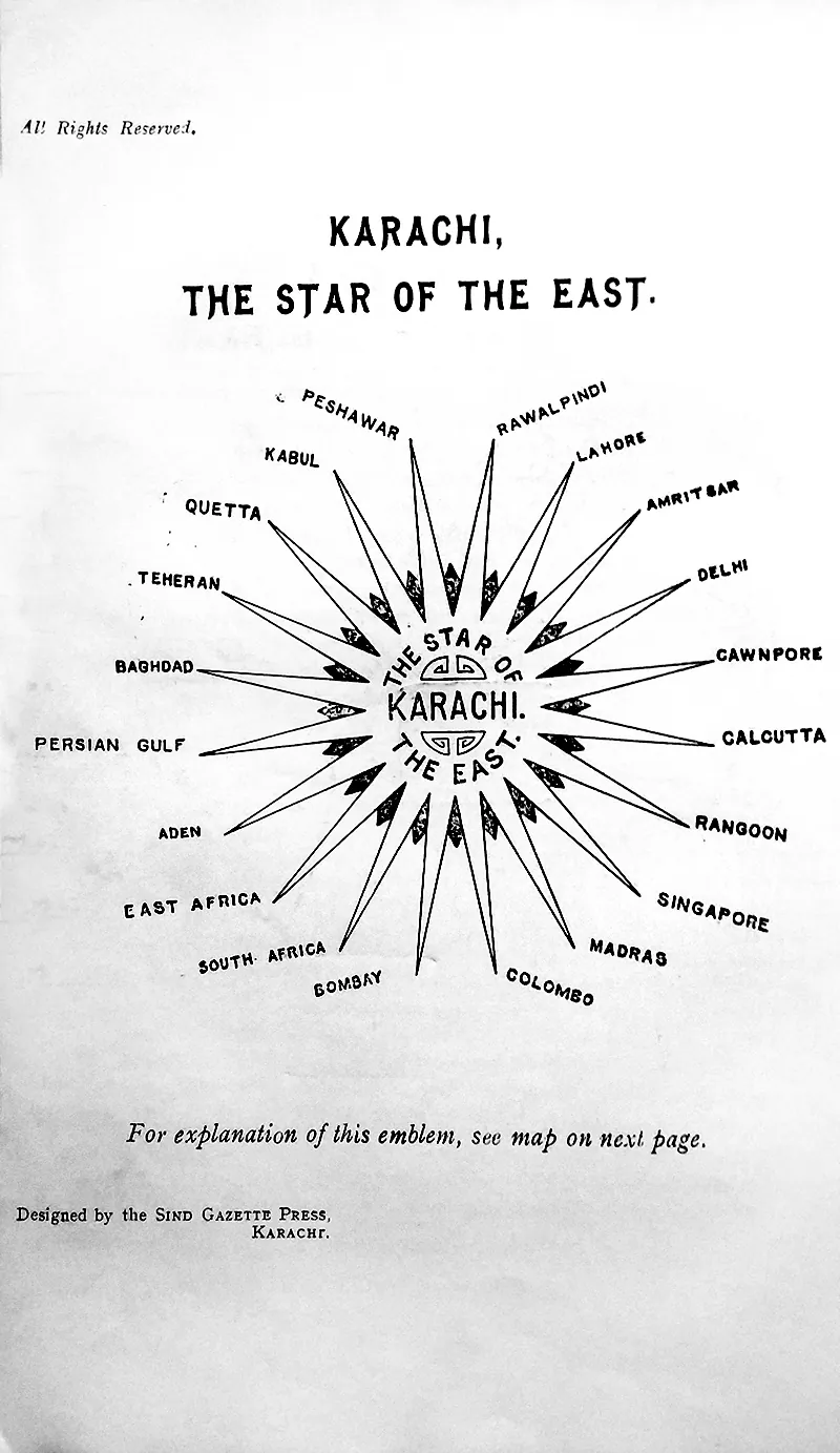Karachi Star of the East Emblem 1914