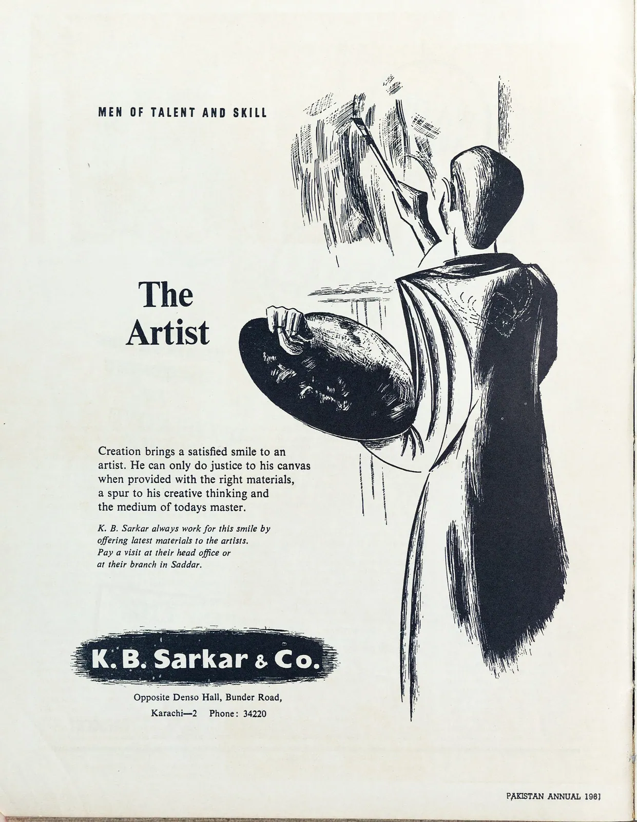 K.B.Sarkar Art supplies 1961