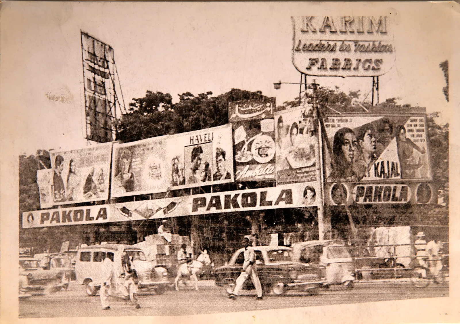 Advertising films on M.A. Jinnah Road, Karachi